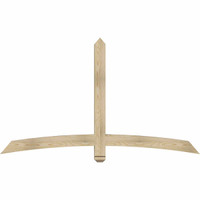 72"W x 42"H x 04"D x 4"F, 14/12 Pitch, Bellingham Rough Sawn Timber Gable Bracket, Douglas Fir