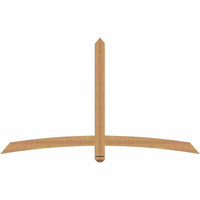 72"W x 42"H x 3 1/2"D x 3 1/2"F, 14/12 Pitch, Bellingham Smooth Timber Gable Bracket, Western Red Cedar