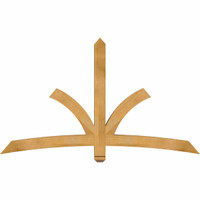 72"W x 42"H x 04"D x 4"F, 14/12 Pitch, Davenport Rough Sawn Timber Gable Bracket, Western Red Cedar