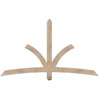 72"W x 42"H x 3 1/2"D x 3 1/2"F, 14/12 Pitch, Davenport Smooth Timber Gable Bracket, Douglas Fir