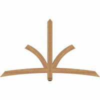 72"W x 42"H x 3 1/2"D x 3 1/2"F, 14/12 Pitch, Davenport Smooth Timber Gable Bracket, Western Red Cedar