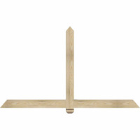 72"W x 42"H x 04"D x 4"F, 14/12 Pitch, Eugene Rough Sawn Timber Gable Bracket, Douglas Fir