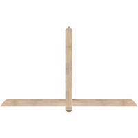 72"W x 42"H x 3 1/2"D x 3 1/2"F, 14/12 Pitch, Eugene Smooth Timber Gable Bracket, Douglas Fir