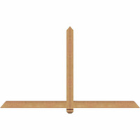 72"W x 42"H x 3 1/2"D x 3 1/2"F, 14/12 Pitch, Eugene Smooth Timber Gable Bracket, Western Red Cedar