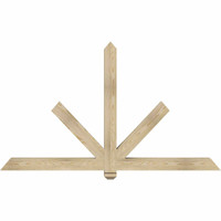 72"W x 42"H x 04"D x 4"F, 14/12 Pitch, Kennewick Rough Sawn Timber Gable Bracket, Douglas Fir