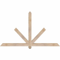 72"W x 42"H x 3 1/2"D x 3 1/2"F, 14/12 Pitch, Kennewick Smooth Timber Gable Bracket, Douglas Fir
