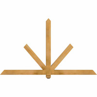 72"W x 42"H x 3 1/2"D x 3 1/2"F, 14/12 Pitch, Kennewick Smooth Timber Gable Bracket, Western Red Cedar