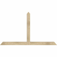 72"W x 42"H x 04"D x 4"F, 14/12 Pitch, Portland Rough Sawn Timber Gable Bracket, Douglas Fir