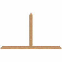 72"W x 42"H x 3 1/2"D x 3 1/2"F, 14/12 Pitch, Portland Smooth Timber Gable Bracket, Western Red Cedar