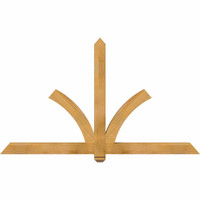 72"W x 42"H x 04"D x 4"F, 14/12 Pitch, Redmond Rough Sawn Timber Gable Bracket, Western Red Cedar