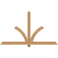 72"W x 42"H x 3 1/2"D x 3 1/2"F, 14/12 Pitch, Redmond Smooth Timber Gable Bracket, Western Red Cedar