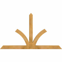 72"W x 42"H x 04"D x 4"F, 14/12 Pitch, Richland Rough Sawn Timber Gable Bracket, Western Red Cedar