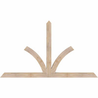72"W x 42"H x 3 1/2"D x 3 1/2"F, 14/12 Pitch, Richland Smooth Timber Gable Bracket, Douglas Fir