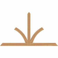 72"W x 42"H x 3 1/2"D x 3 1/2"F, 14/12 Pitch, Richland Smooth Timber Gable Bracket, Western Red Cedar