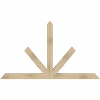 72"W x 42"H x 04"D x 4"F, 14/12 Pitch, Saratoga Rough Sawn Timber Gable Bracket, Douglas Fir