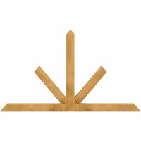 72"W x 42"H x 04"D x 4"F, 14/12 Pitch, Saratoga Rough Sawn Timber Gable Bracket, Western Red Cedar