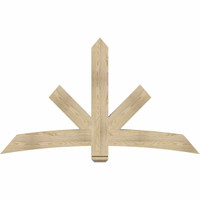 72"W x 42"H x 04"D x 6"F, 14/12 Pitch, Alberta Rough Sawn Timber Gable Bracket, Douglas Fir