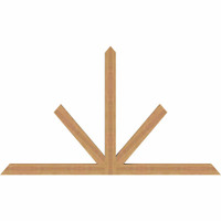 72"W x 42"H x 3 1/2"D x 3 1/2"F, 14/12 Pitch, Saratoga Smooth Timber Gable Bracket, Western Red Cedar