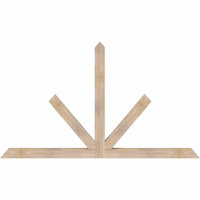 72"W x 42"H x 3 1/2"D x 3 1/2"F, 14/12 Pitch, Saratoga Smooth Timber Gable Bracket, Douglas Fir