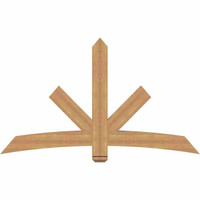 72"W x 42"H x 3 1/2"D x 5 1/2"F, 14/12 Pitch, Alberta Smooth Timber Gable Bracket, Western Red Cedar