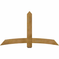72"W x 42"H x 04"D x 6"F, 14/12 Pitch, Bellingham Rough Sawn Timber Gable Bracket, Western Red Cedar