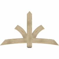72"W x 42"H x 04"D x 6"F, 14/12 Pitch, Davenport Rough Sawn Timber Gable Bracket, Douglas Fir