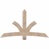 72"W x 42"H x 3 1/2"D x 5 1/2"F, 14/12 Pitch, Davenport Smooth Timber Gable Bracket, Douglas Fir
