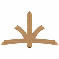 72"W x 42"H x 3 1/2"D x 5 1/2"F, 14/12 Pitch, Davenport Smooth Timber Gable Bracket, Western Red Cedar