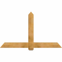 72"W x 42"H x 04"D x 6"F, 14/12 Pitch, Eugene Rough Sawn Timber Gable Bracket, Western Red Cedar