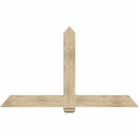 72"W x 42"H x 04"D x 6"F, 14/12 Pitch, Eugene Rough Sawn Timber Gable Bracket, Douglas Fir
