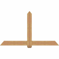 72"W x 42"H x 3 1/2"D x 5 1/2"F, 14/12 Pitch, Eugene Smooth Timber Gable Bracket, Western Red Cedar
