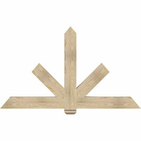 72"W x 42"H x 04"D x 6"F, 14/12 Pitch, Kennewick Rough Sawn Timber Gable Bracket, Douglas Fir