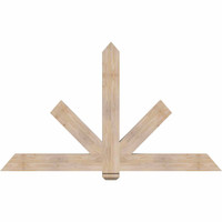 72"W x 42"H x 3 1/2"D x 5 1/2"F, 14/12 Pitch, Kennewick Smooth Timber Gable Bracket, Douglas Fir