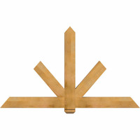 72"W x 42"H x 3 1/2"D x 5 1/2"F, 14/12 Pitch, Kennewick Smooth Timber Gable Bracket, Western Red Cedar