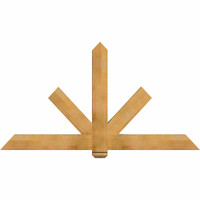 72"W x 39"H x 3 1/2"D x 5 1/2"F, 13/12 Pitch, Kennewick Smooth Timber Gable Bracket, Western Red Cedar