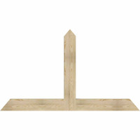 72"W x 42"H x 04"D x 6"F, 14/12 Pitch, Portland Rough Sawn Timber Gable Bracket, Douglas Fir
