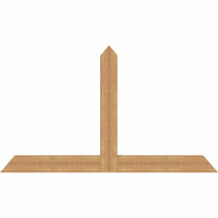 72"W x 42"H x 3 1/2"D x 5 1/2"F, 14/12 Pitch, Portland Smooth Timber Gable Bracket, Western Red Cedar
