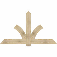 72"W x 42"H x 04"D x 6"F, 14/12 Pitch, Redmond Rough Sawn Timber Gable Bracket, Douglas Fir