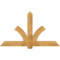 72"W x 42"H x 04"D x 6"F, 14/12 Pitch, Redmond Rough Sawn Timber Gable Bracket, Western Red Cedar