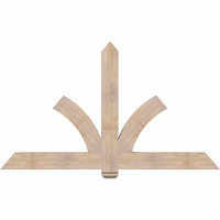 72"W x 42"H x 3 1/2"D x 5 1/2"F, 14/12 Pitch, Redmond Smooth Timber Gable Bracket, Douglas Fir