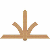 72"W x 42"H x 3 1/2"D x 5 1/2"F, 14/12 Pitch, Redmond Smooth Timber Gable Bracket, Western Red Cedar