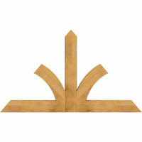 72"W x 42"H x 04"D x 6"F, 14/12 Pitch, Richland Rough Sawn Timber Gable Bracket, Western Red Cedar