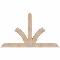 72"W x 42"H x 3 1/2"D x 5 1/2"F, 14/12 Pitch, Richland Smooth Timber Gable Bracket, Douglas Fir