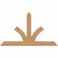 72"W x 42"H x 3 1/2"D x 5 1/2"F, 14/12 Pitch, Richland Smooth Timber Gable Bracket, Western Red Cedar