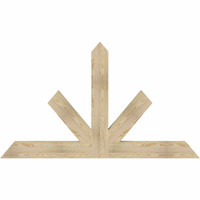 72"W x 42"H x 04"D x 6"F, 14/12 Pitch, Saratoga Rough Sawn Timber Gable Bracket, Douglas Fir