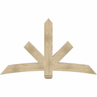 72"W x 42"H x 06"D x 6"F, 14/12 Pitch, Alberta Rough Sawn Timber Gable Bracket, Douglas Fir