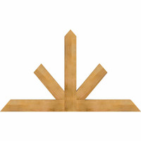 72"W x 42"H x 04"D x 6"F, 14/12 Pitch, Saratoga Rough Sawn Timber Gable Bracket, Western Red Cedar