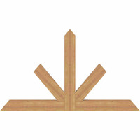 72"W x 42"H x 3 1/2"D x 5 1/2"F, 14/12 Pitch, Saratoga Smooth Timber Gable Bracket, Western Red Cedar