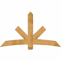 72"W x 42"H x 06"D x 6"F, 14/12 Pitch, Alberta Rough Sawn Timber Gable Bracket, Western Red Cedar