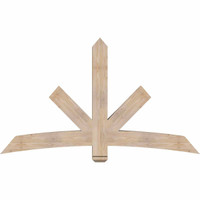72"W x 42"H x 5 1/2"D x 5 1/2"F, 14/12 Pitch, Alberta Smooth Timber Gable Bracket, Douglas Fir